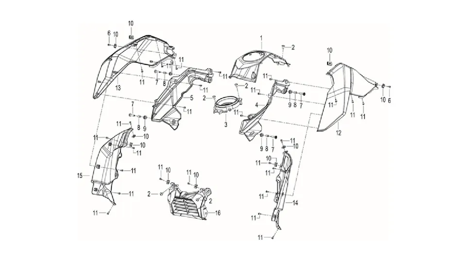Benelli TNT 125 (2015–2019) Depo Üst Plastiği